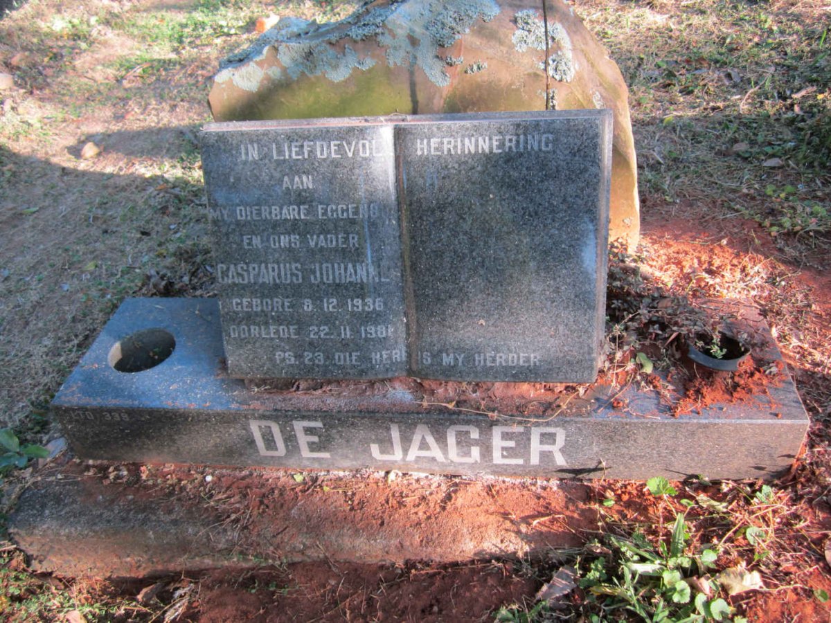 JAGER Casparus Johannes, de 1936-1981