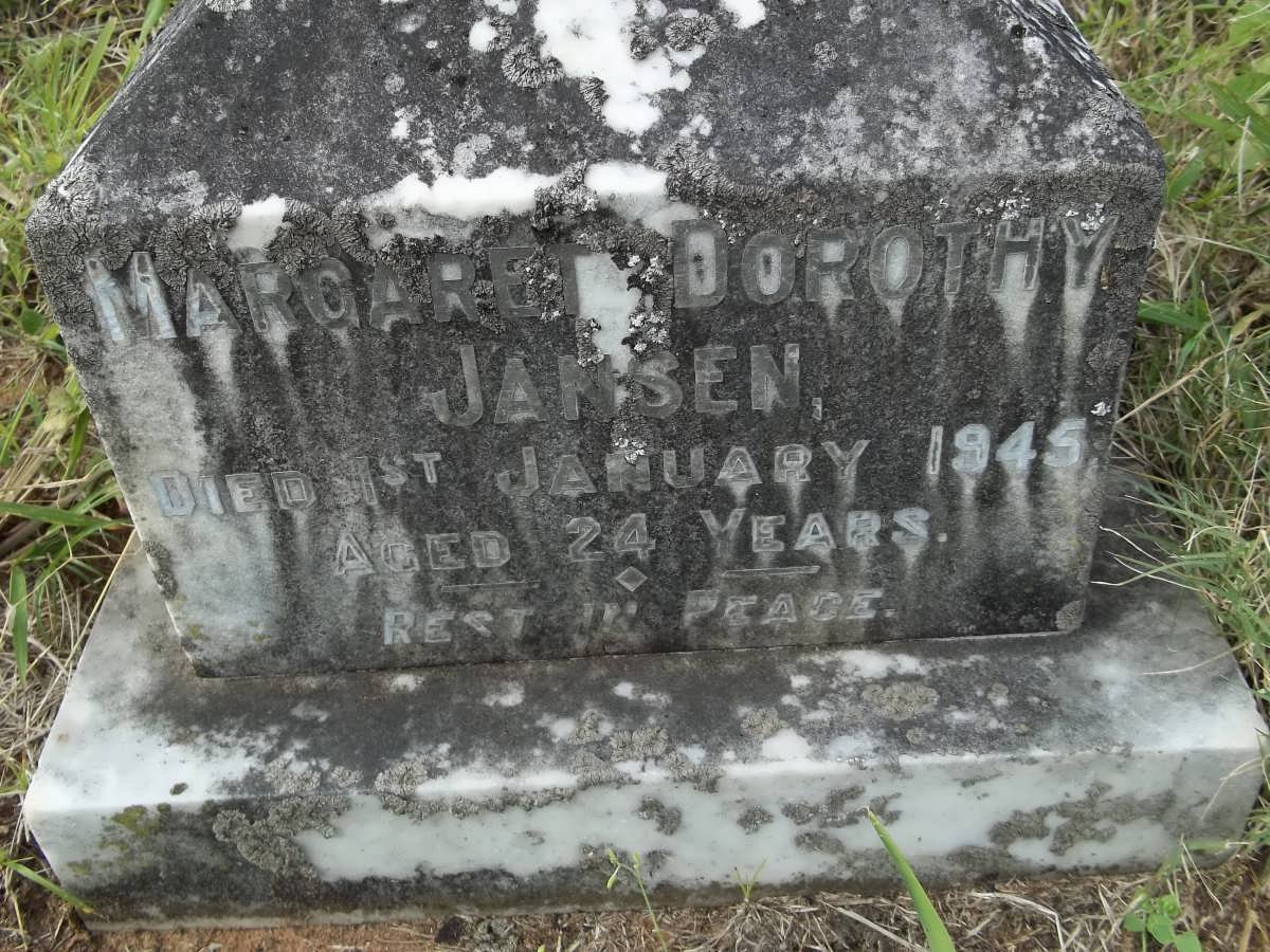 JANSEN Margaret Dorothy -1945