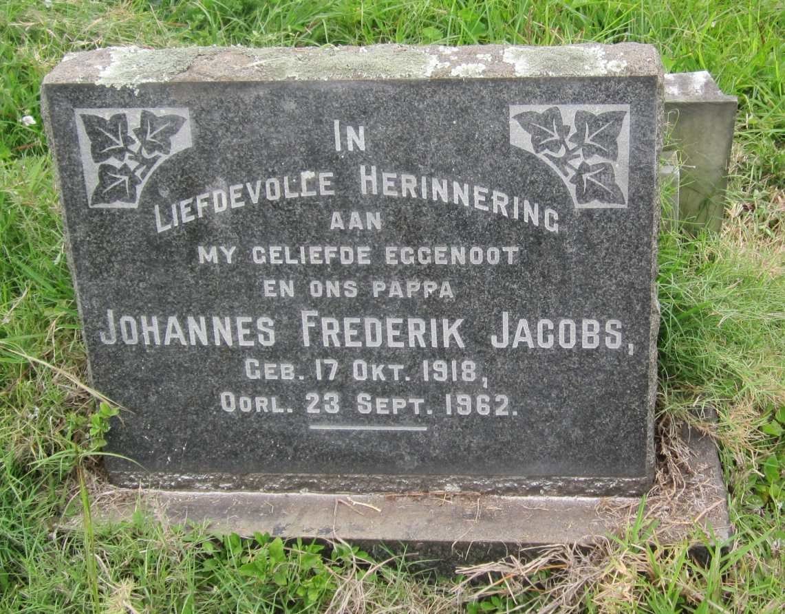 JACOBS Johannes Frederik 1918-1962