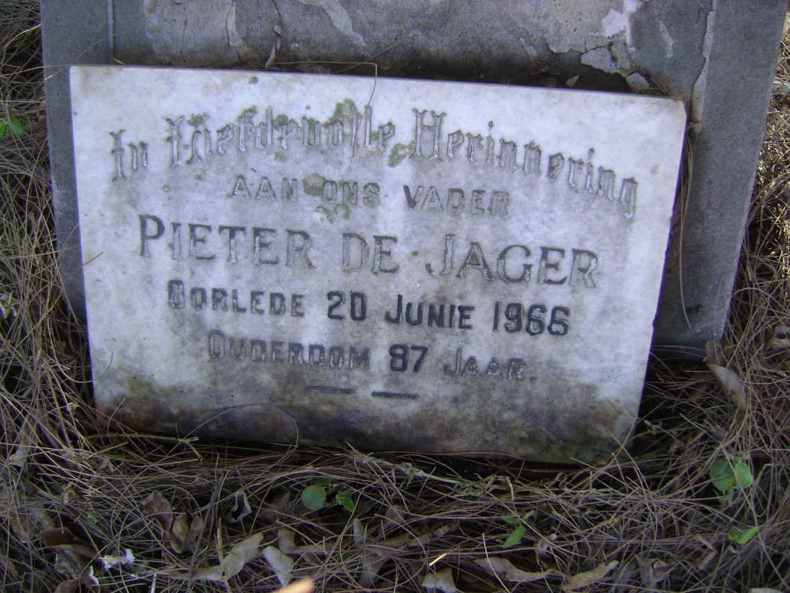 JAGER Pieter, de -1966