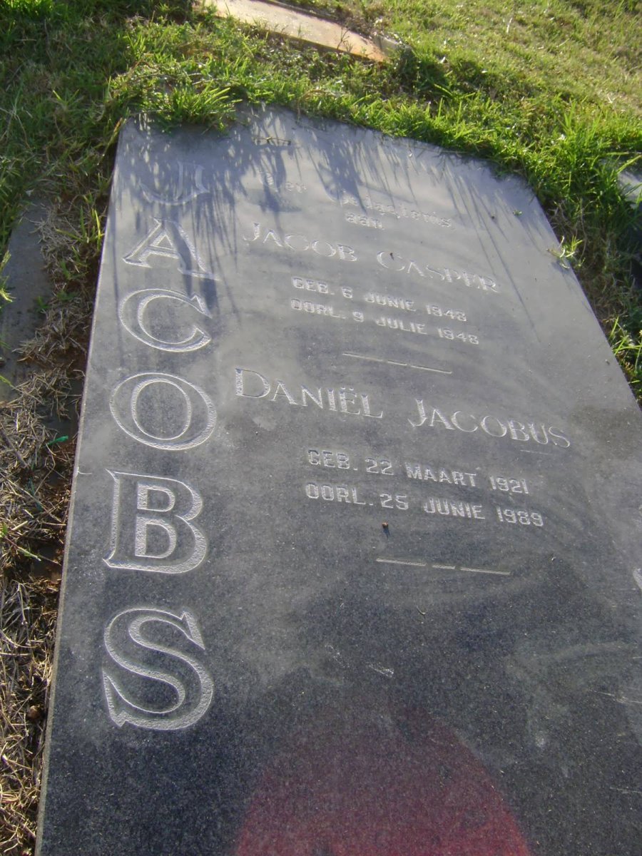 JACOBS Daniel Jacobus 1921-1989 :: JACOBS Jacob Casper 1948 -1948