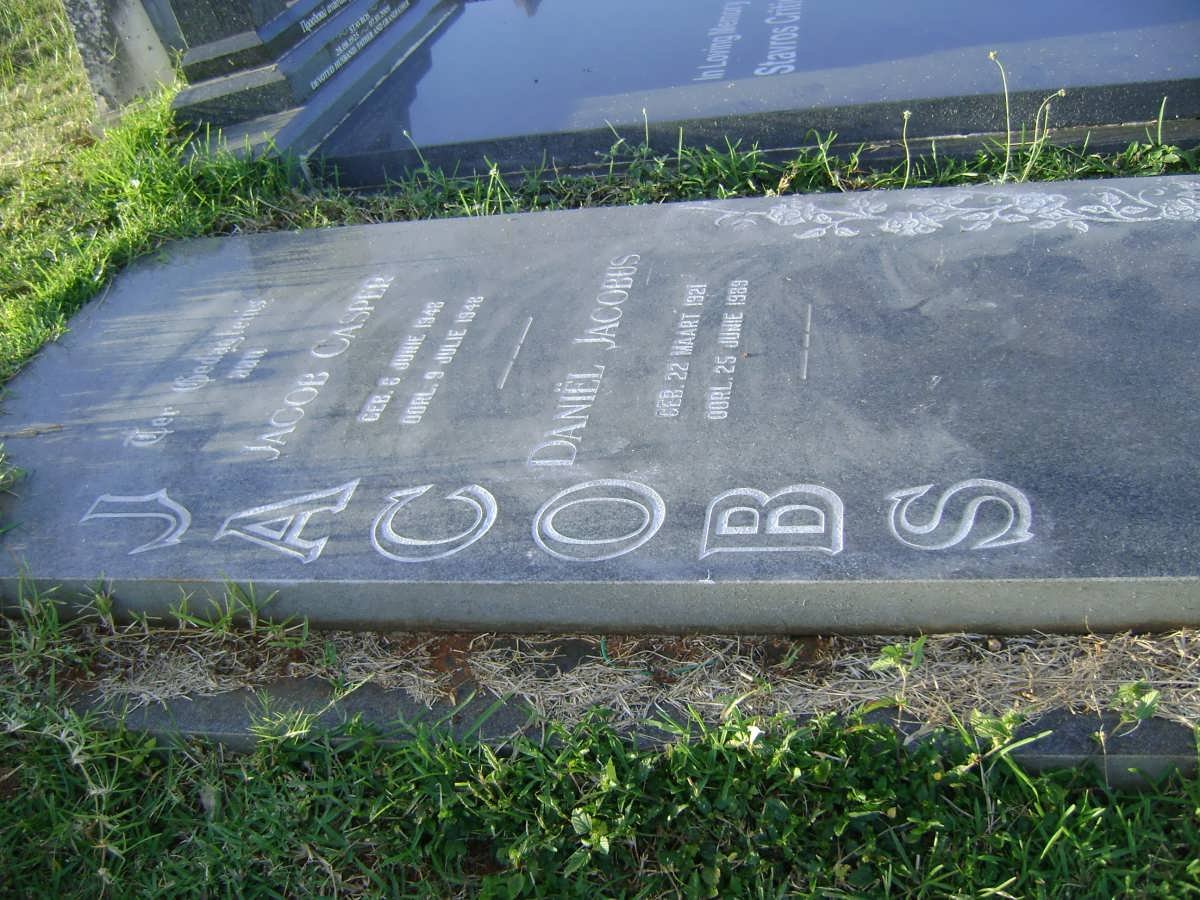 JACOBS Daniel Jacobus 1921-1989 ::  JACOBS Jacob Casper 1948 -1948