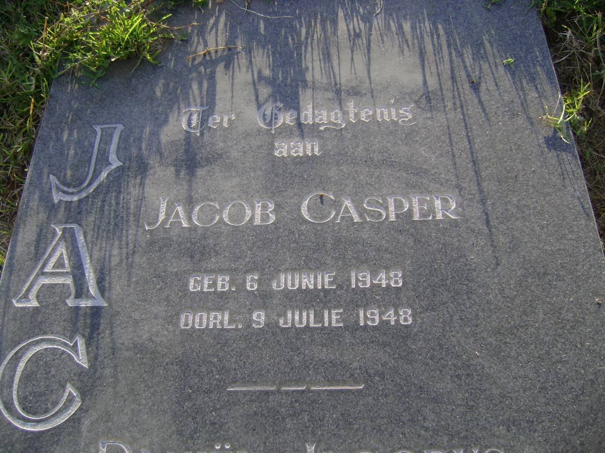 JACOBS Daniel Jacobus 1921-1989 :: JACOBS Jacob Casper 1948 -1948