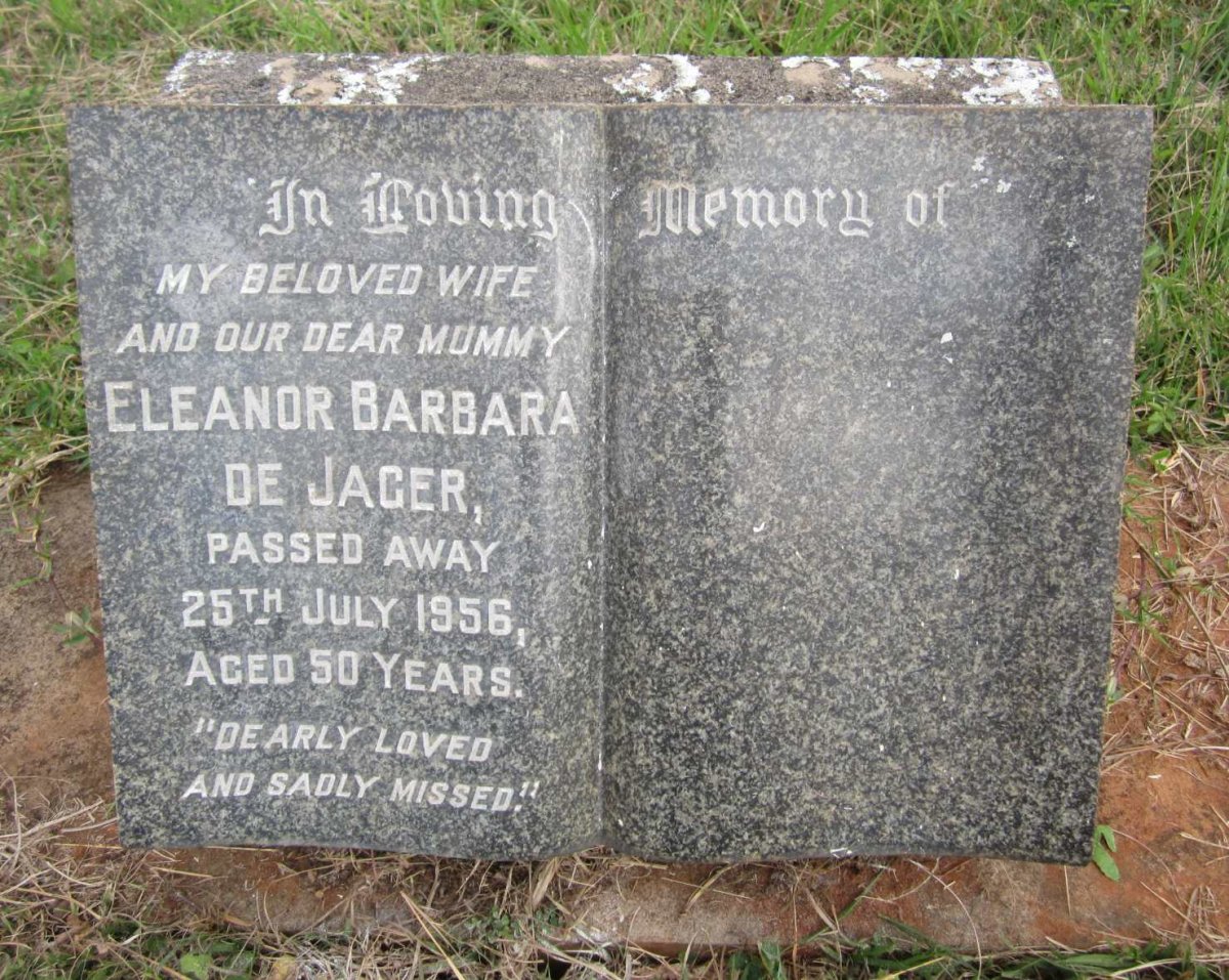 JAGER Eleanor Barbara, de -1956