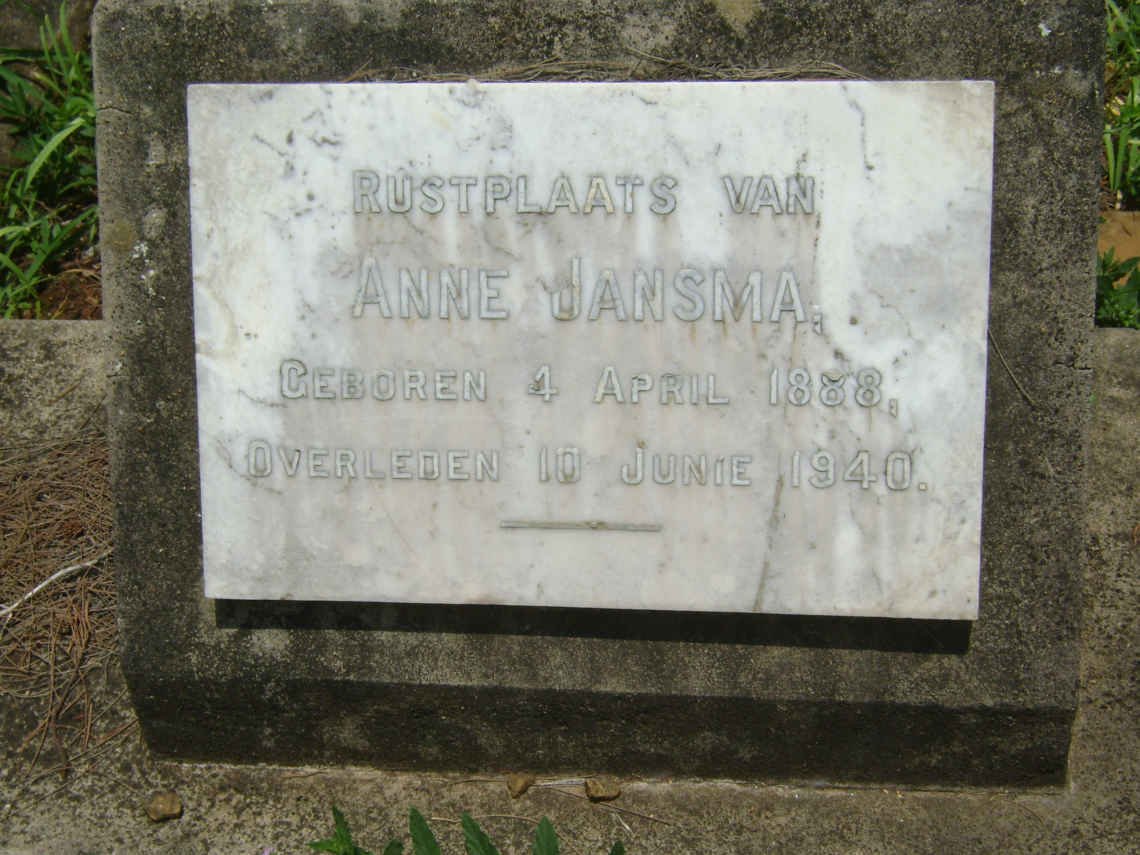 JANSMA Anne 1888-1940