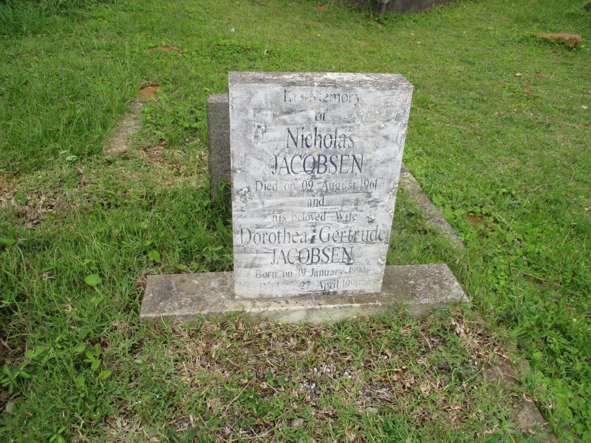 JACOBSEN Nicholas -1961 &amp; Dorothea Gertrude 1894-1996