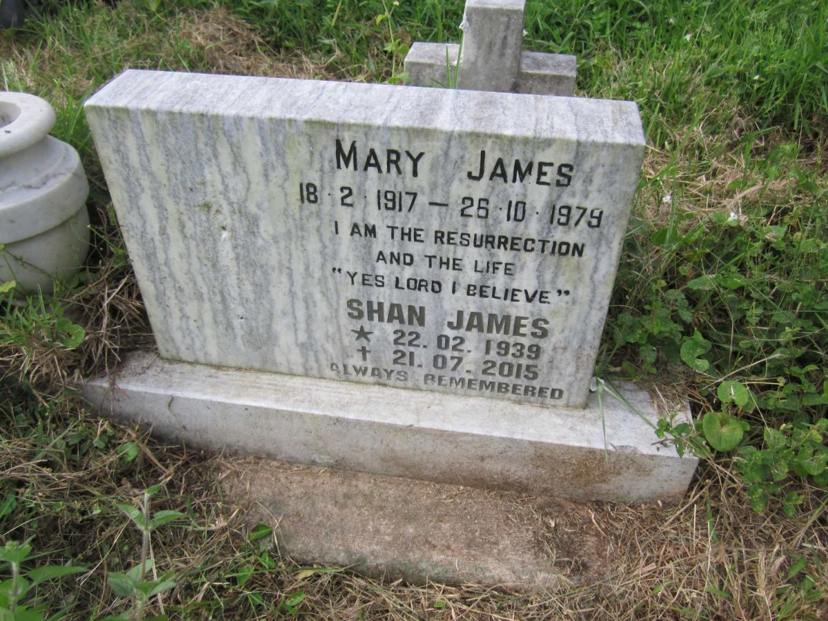 JAMES Shan 1939-2015 :: JAMES Mary 1917-1979