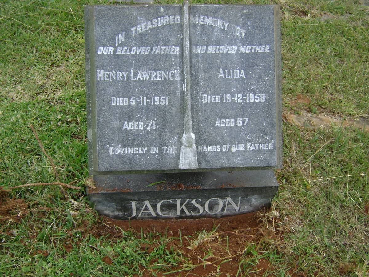 JACKSON Henry Lawrence -1951 &amp; Alida -1958