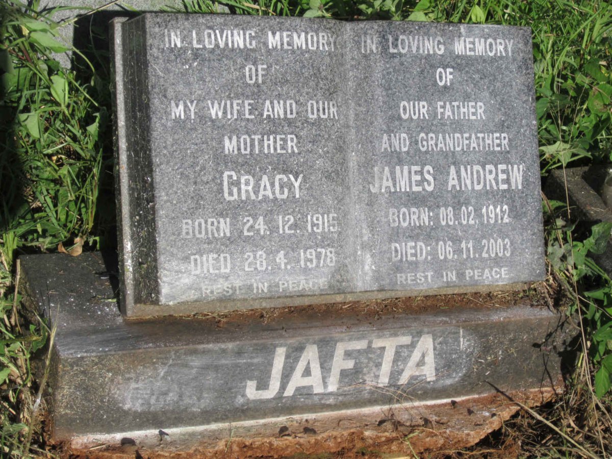 JAFTA James Andrew 1912-2003 &amp; Gracy 1915-1978