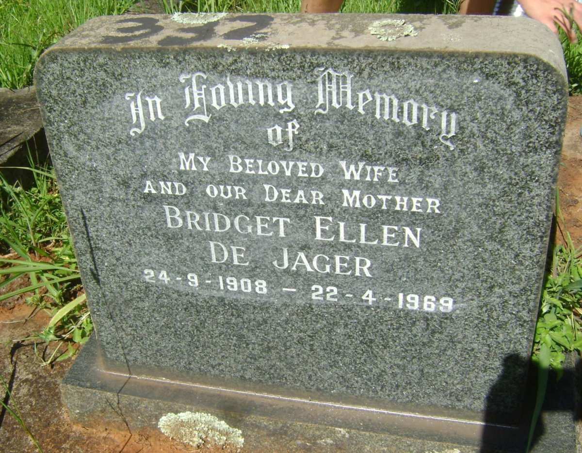 JAGER Bridget Ellen, de 1908-1969