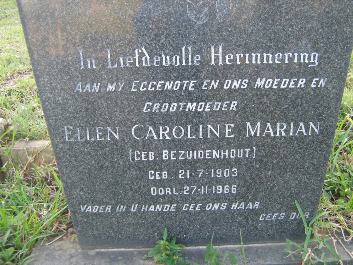 JAGER Ellen Caroline Marian, de nee BEZUIDENHOUT 1903-1966
