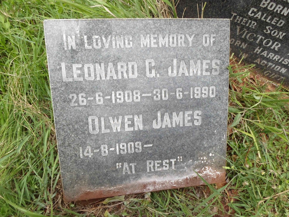 JAMES Leonard G. 1908-1990 :: JAMES Olwen 1909-