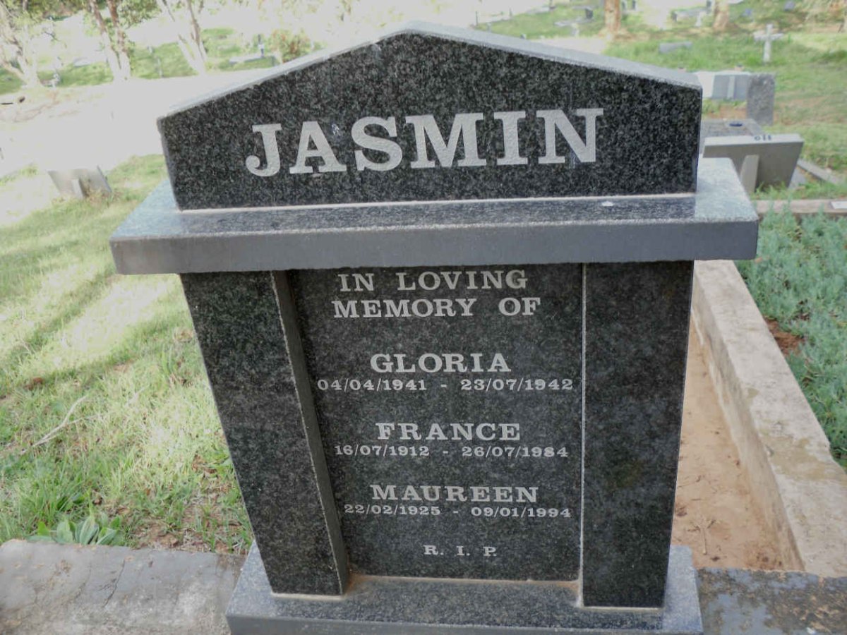 JASMIN France 1912-1984 &amp; Maureen 1925-1994 :: JASMIN Gloria 1941-1942