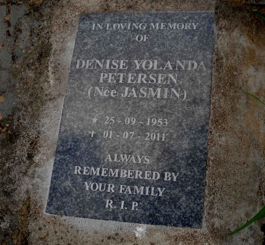 PETERSEN Denise Yolanda nee JASMIN 1953-2011