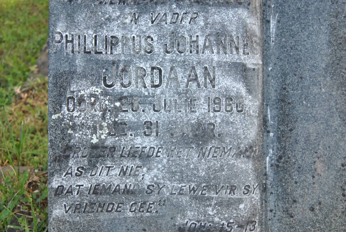 JORDAAN Phillippus Johannes -1960