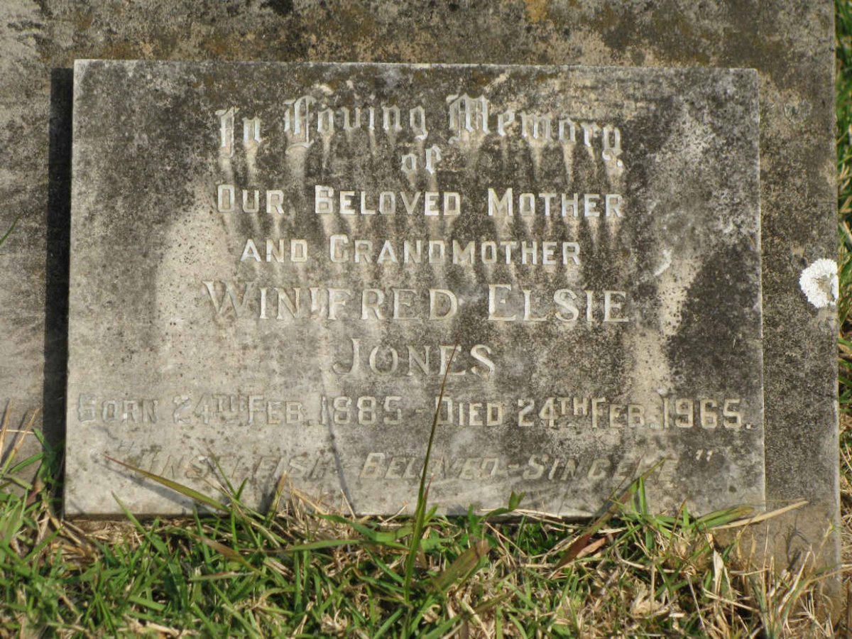 JONES Winifred Elsie 1885-1965