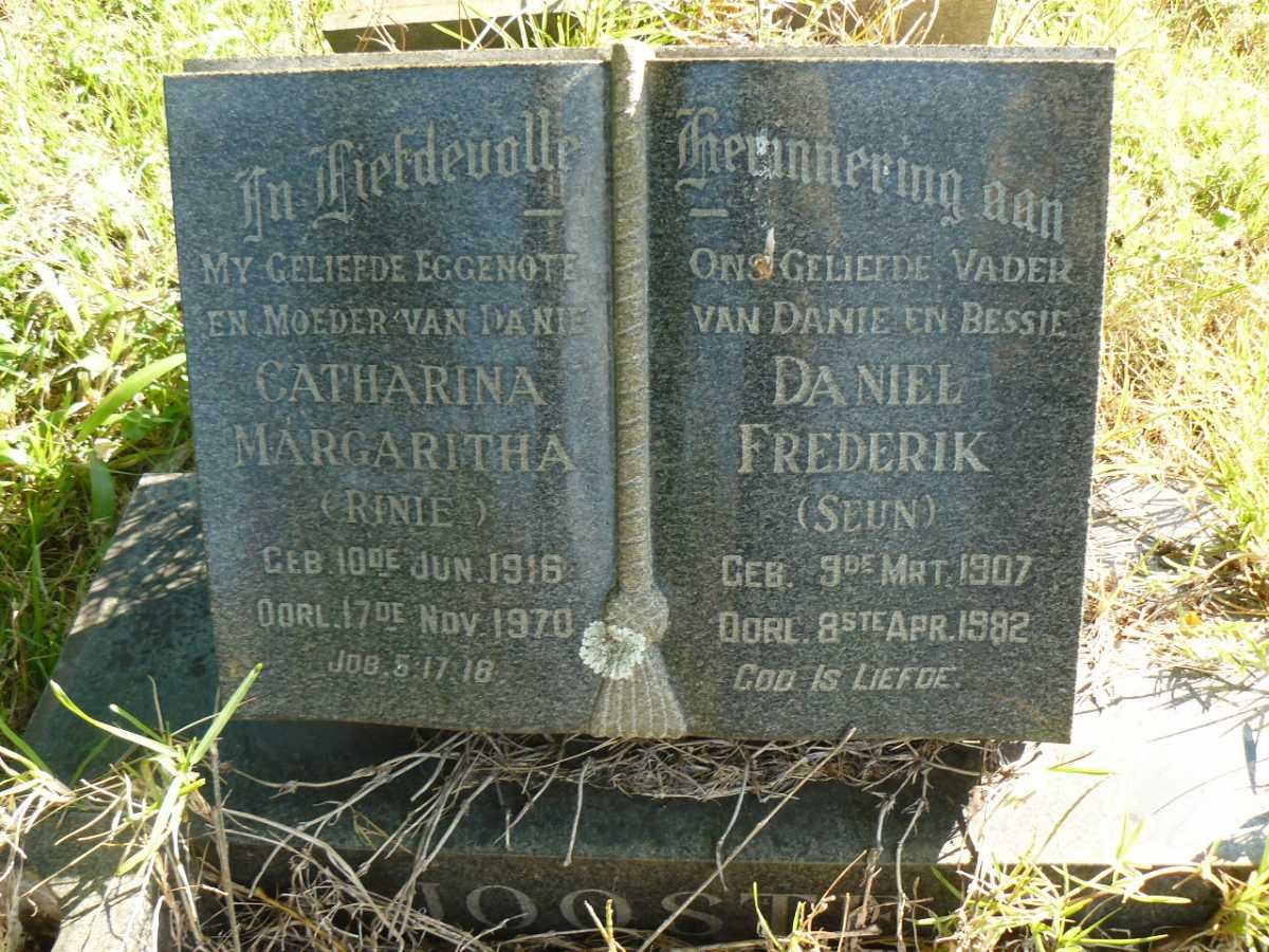 JOOSTE Catharina Margaritha 1916-1970 :: JOOSTE Daniel Frederik 1907-1982