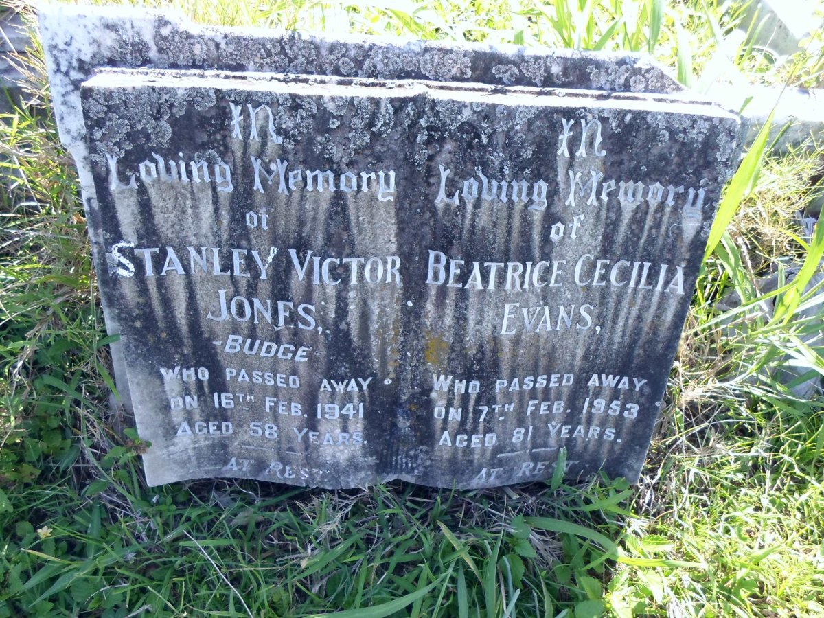 JONES Stanley Victor -1941 :: EVANS Beatrice Cecilia -1953