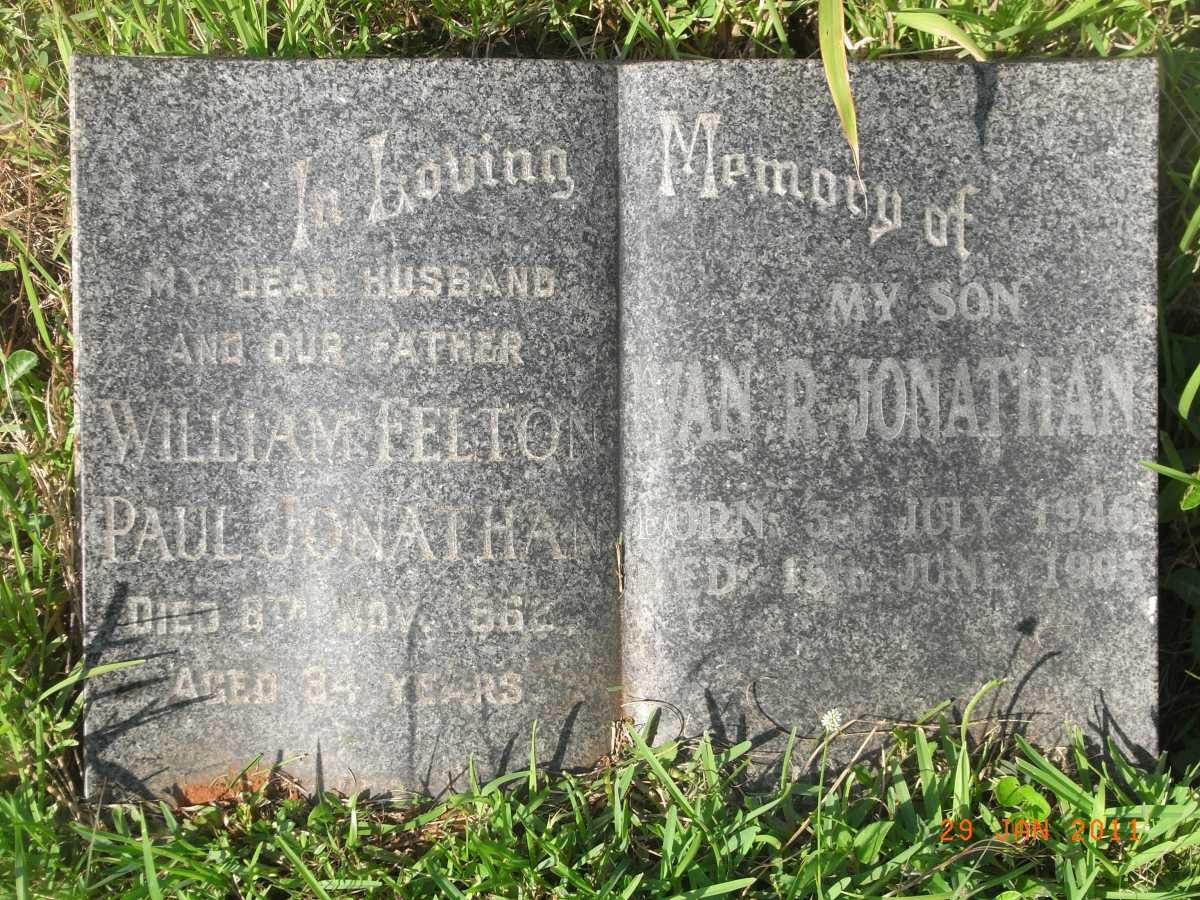 JONATHAN William Felton Paul -1962 :: JONATHAN Ivan R. 1945-1995