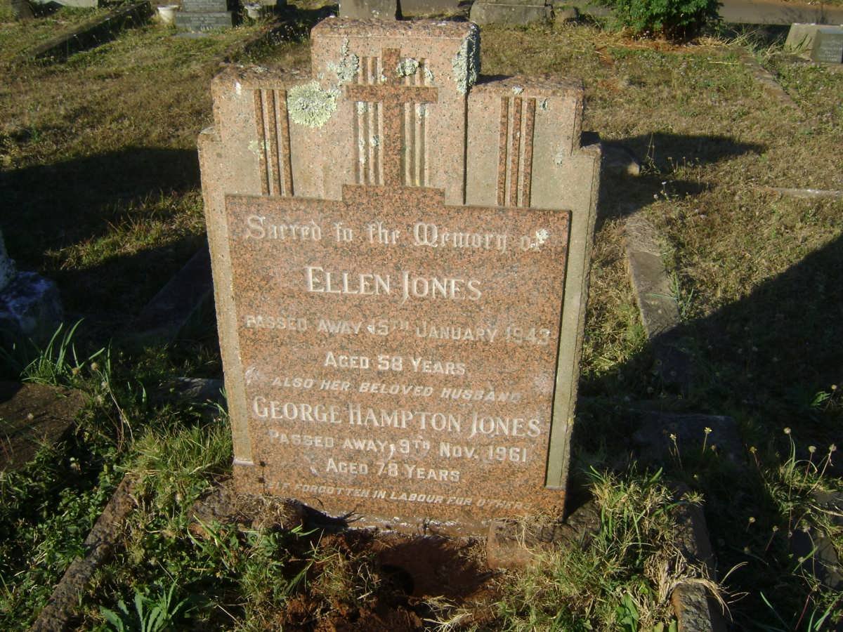 JONES George Hampton -1961 &amp; Ellen -1943