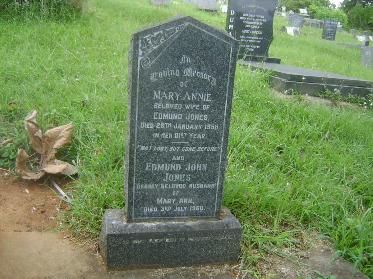 JONES Edmund John -1960 &amp; Mary Annie -1958