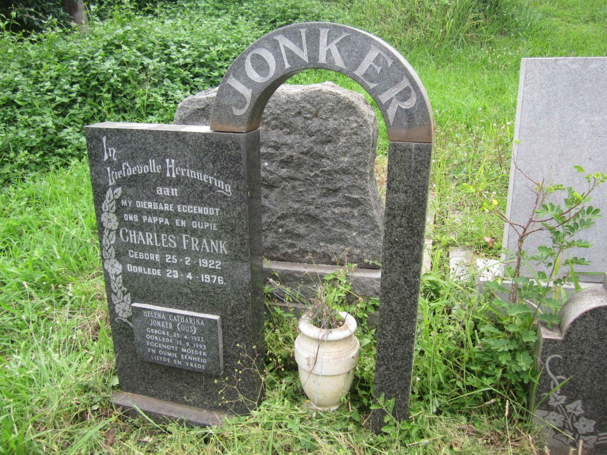 JONKER Charles Frank 1922-1976 &amp; Helena Catharina 1922-1993