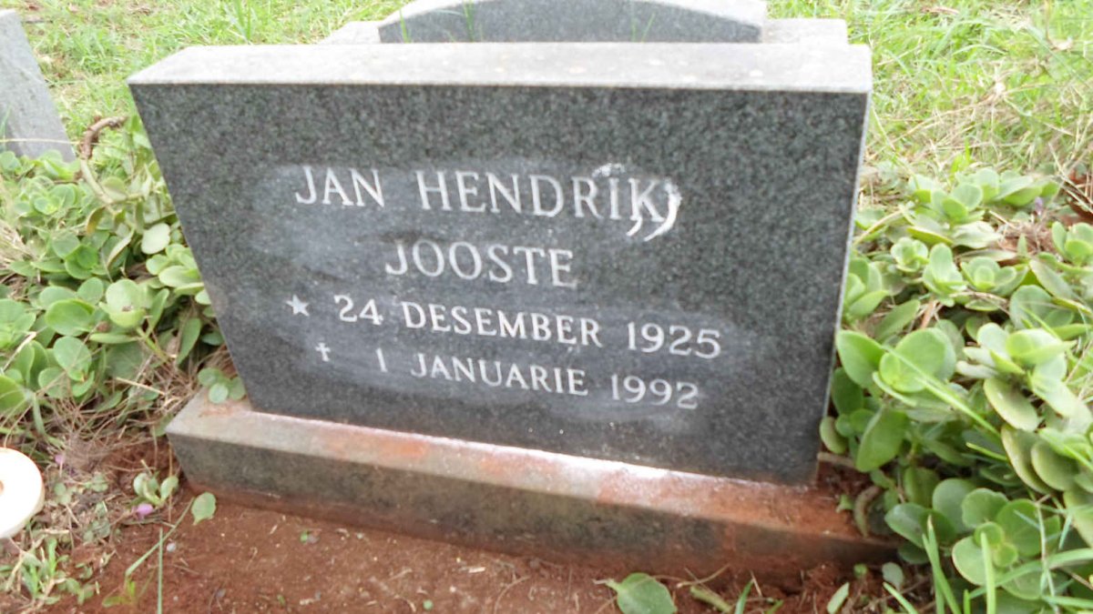 JOOSTE Jan Hendrik 1925-1992