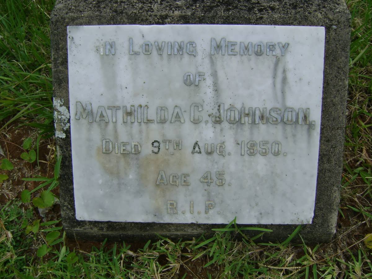 JOHNSON Mathilda C. -1950