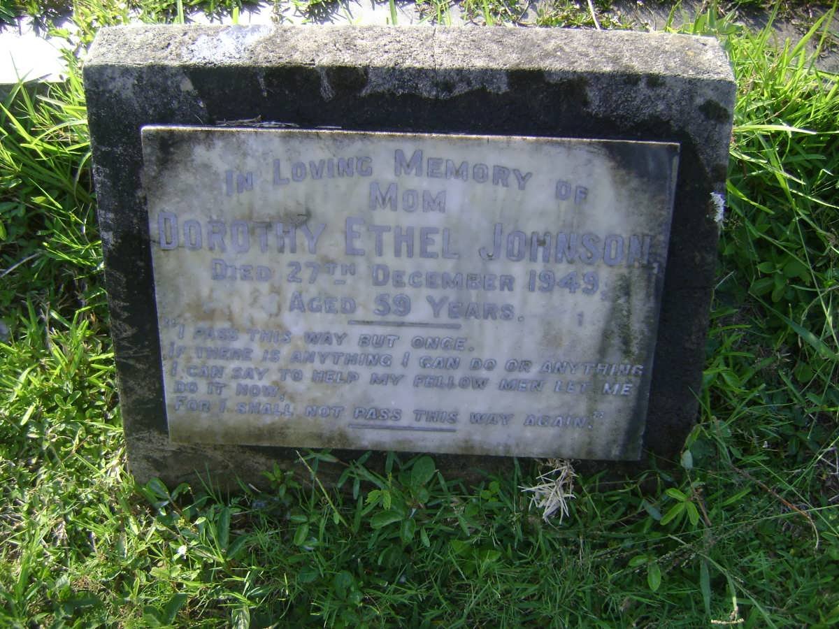 JOHNSON Dorothy Ethel -1949