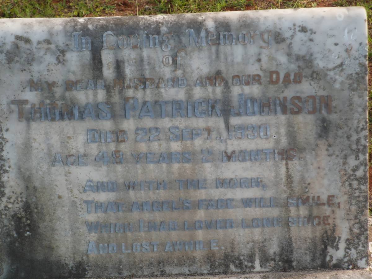 JOHNSON Thomas Patrick -1930