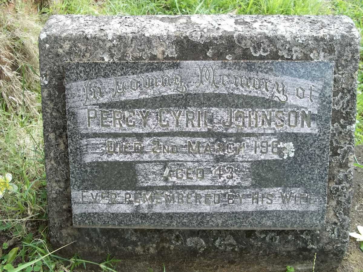 JOHNSON Percy Cyril -1962