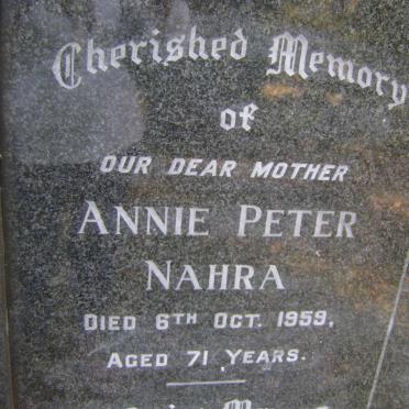 NAHRA Annie Peter -1959