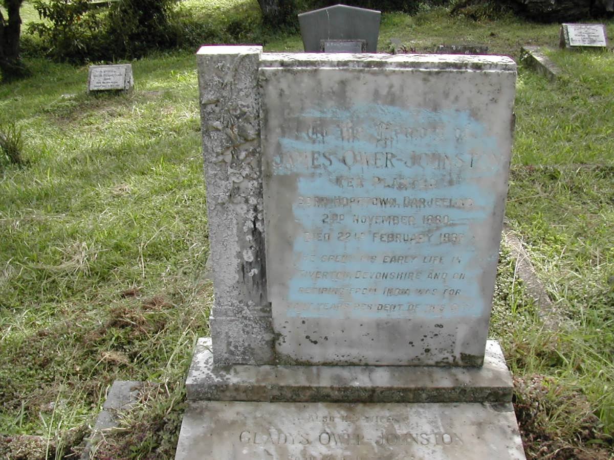 JOHNSTON James, Ower 1880-1937 &amp; Gladys 1906-1978