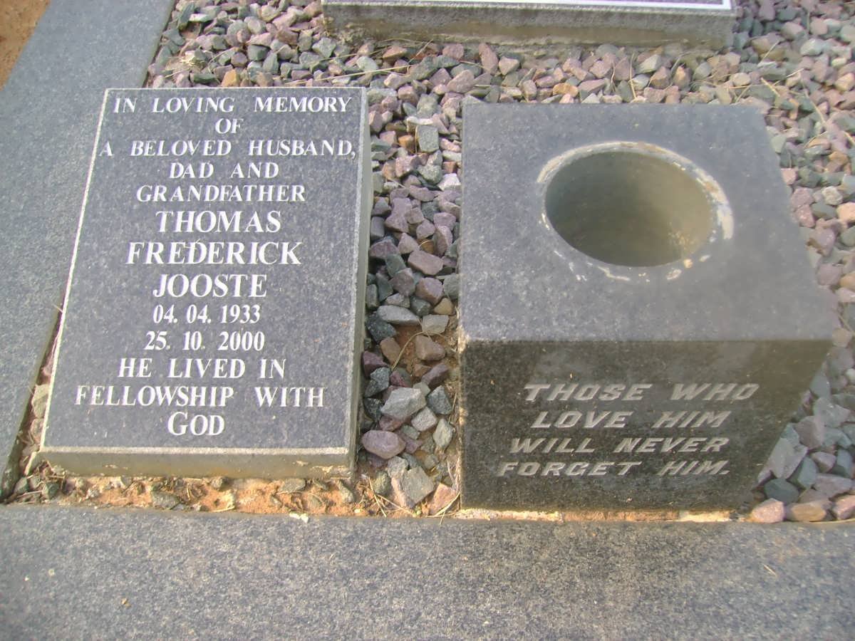 JOOSTE Martin 1936-1998 :: JOOSTE Martin Luther -1964 :: JOOSTE Silvana Eugenia Marietta 1913-2003