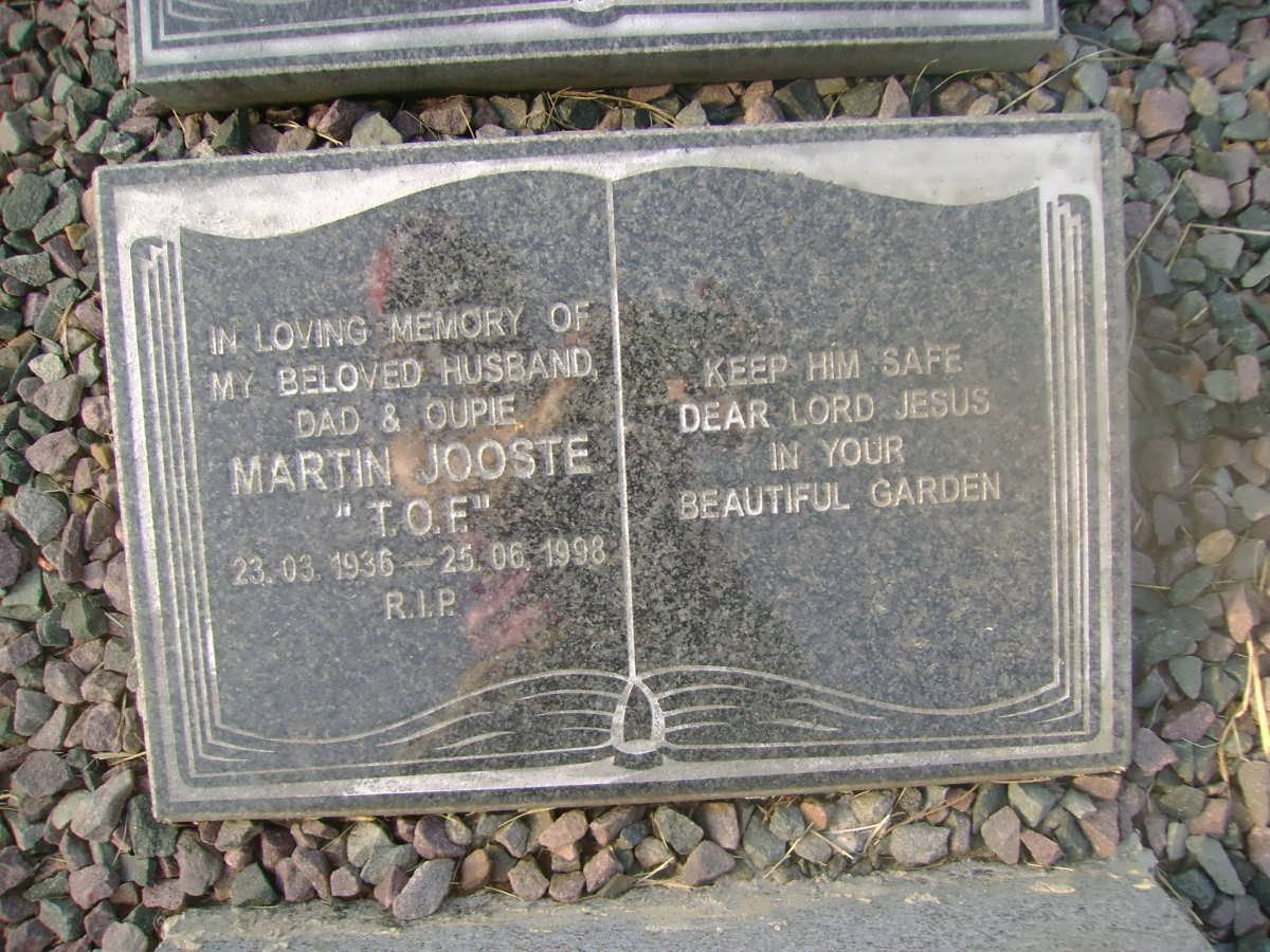 JOOSTE Martin 1936-1998 :: JOOSTE Martin Luther -1964 :: JOOSTE Silvana Eugenia Marietta 1913-2003