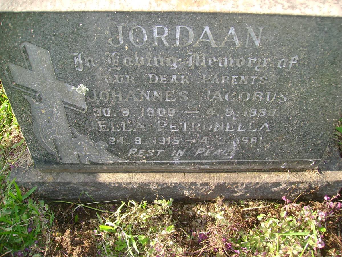 JORDAAN Johannes Jacobus 1909-1959 &amp; Ella Petronella 1915-1961 :: JORDAAN Annette 1933-1991