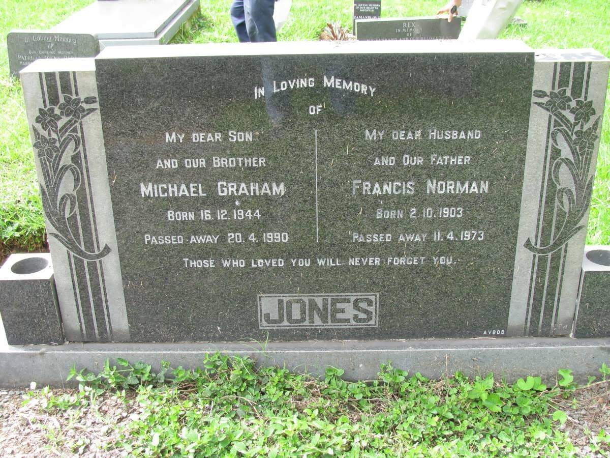 JONES Michael Graham 1944-1990 :: JONES Francis Norman 1903-1973