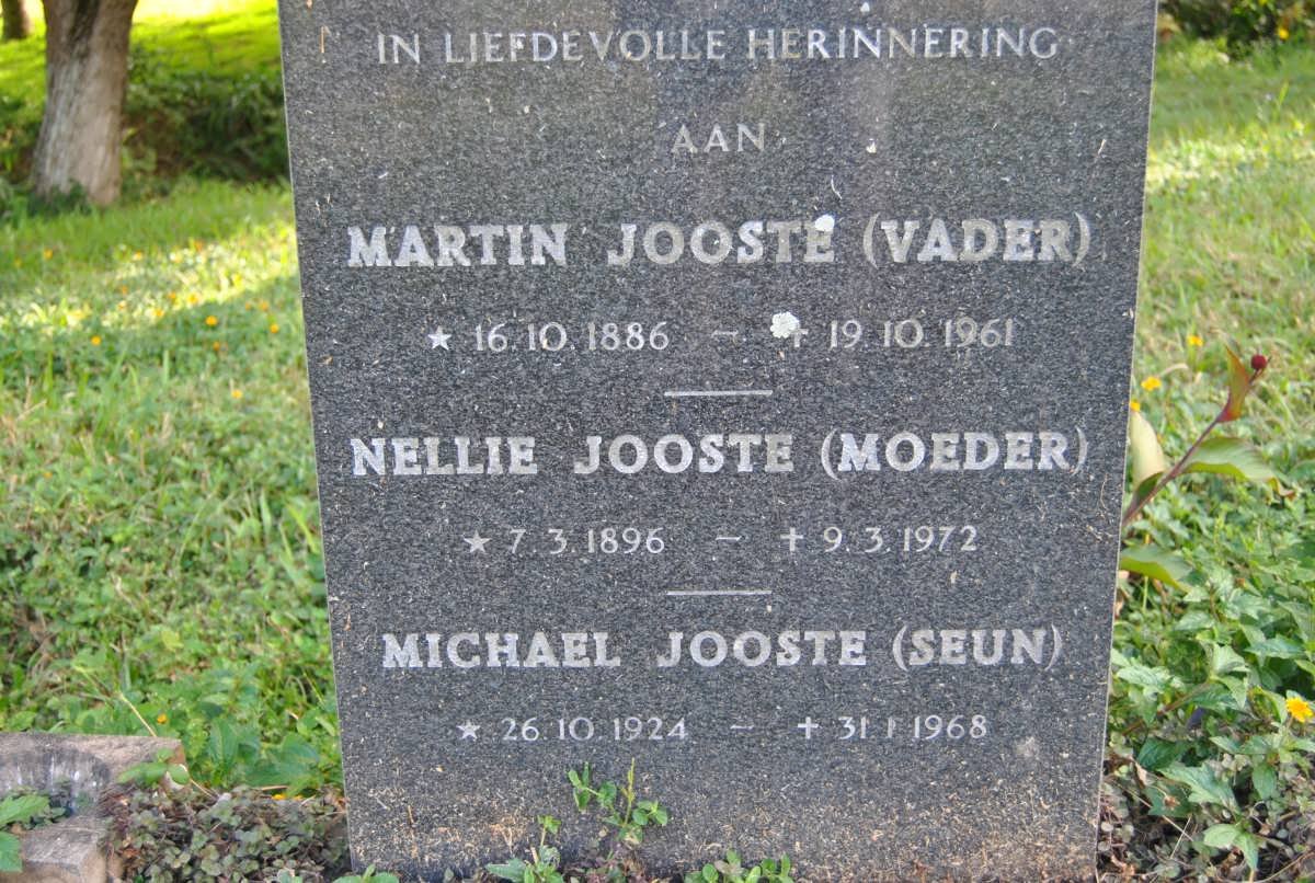 JOOSTE Martin 1886-1961 &amp; Nellie 1896-1972 :: JOOSTE Michael 1924-1968