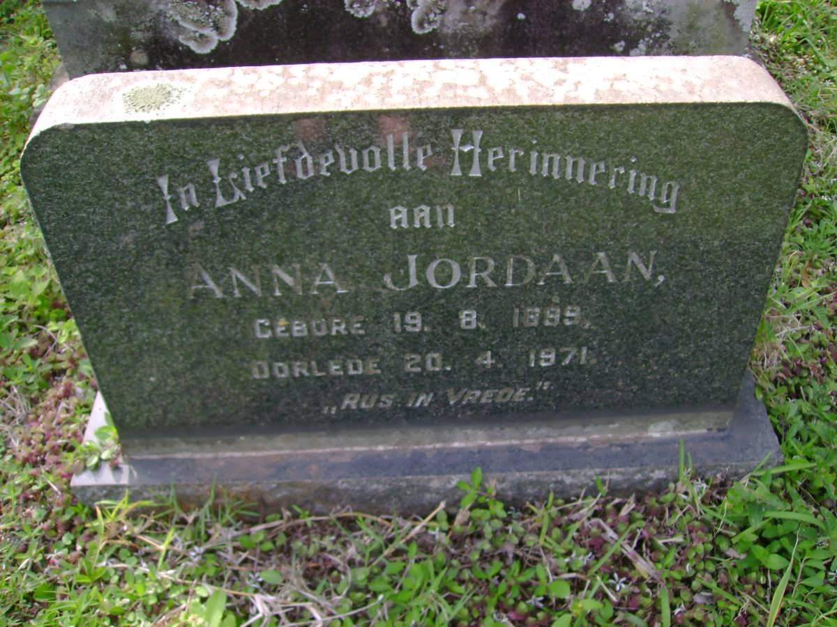 JORDAAN Anna Cathrina 1899-1971