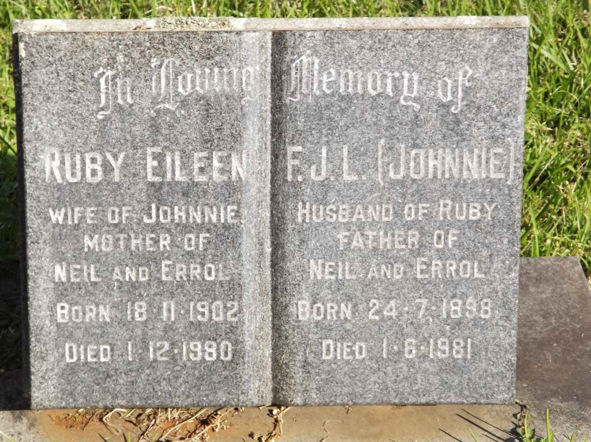 JOHNSTONE Forbes John Lawrence 1898-1981 &amp; Ruby Eileen 1902-1980