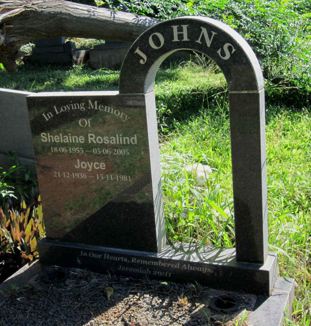 JOHNS Joyce 1936-1981 :: JOHNS Shelaine Rosalind 1955-2005