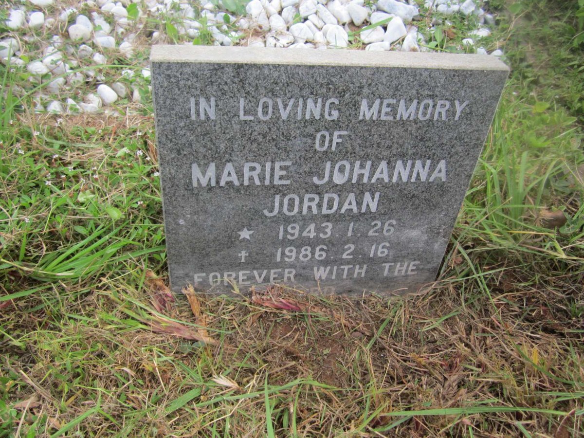 JORDAN Marie Johanna 1943-1986