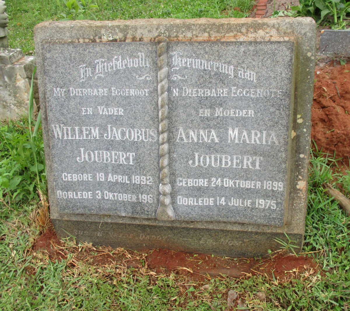 JOUBERT Willem Jacobus 1892-1961 &amp; Anna Maria 1899-1975