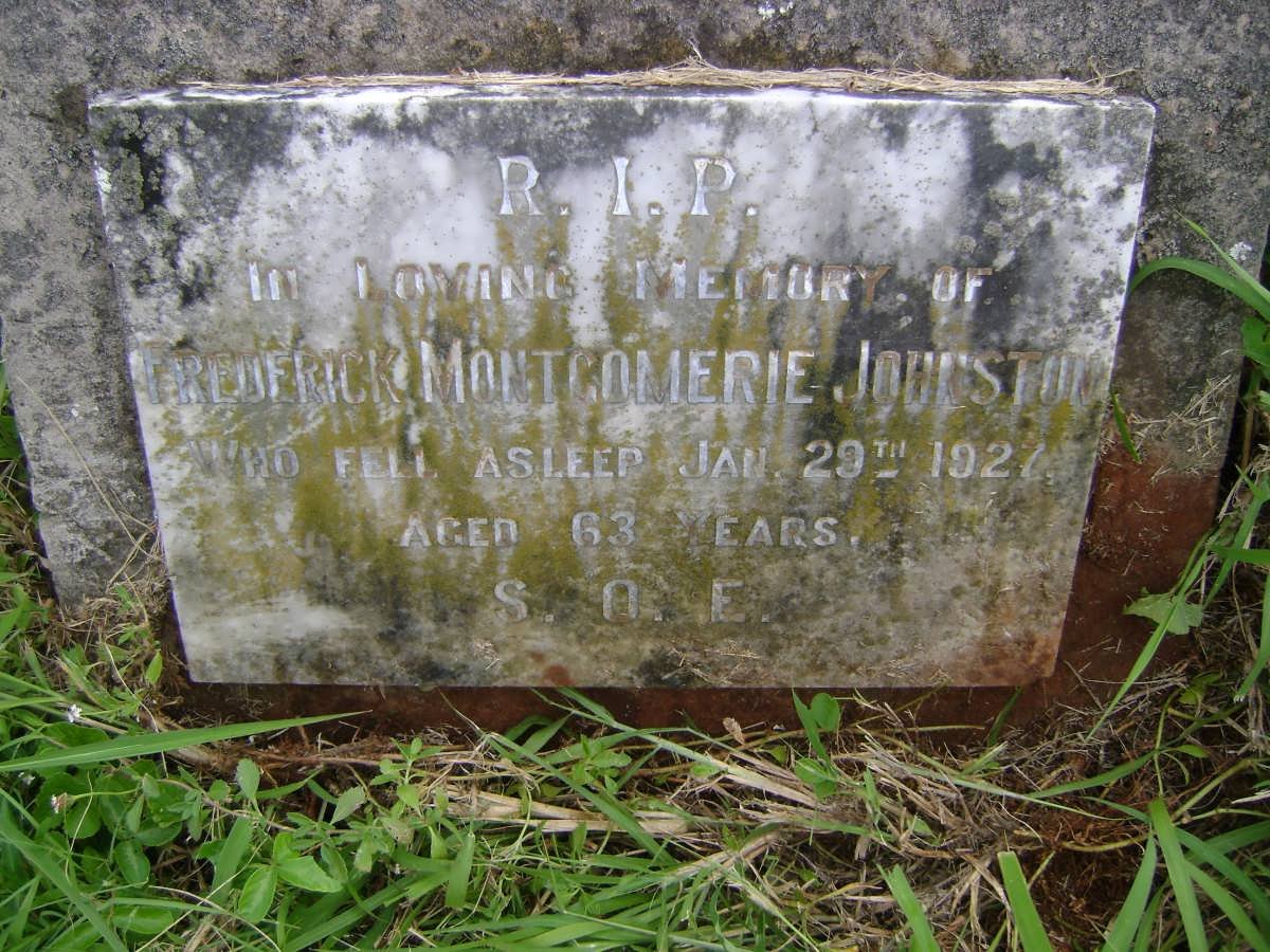 JOHNSTON Frederick Montgomerie -1927