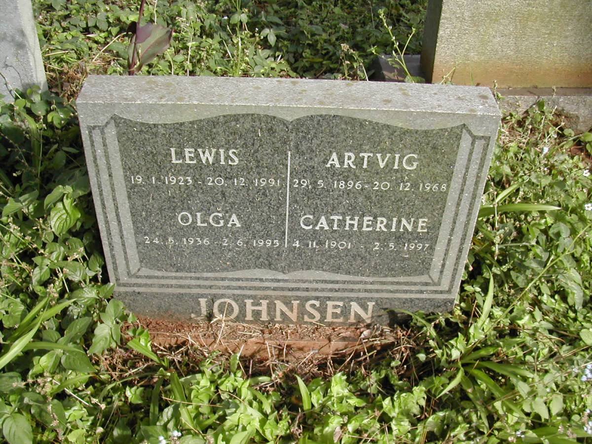 JOHNSEN Artvig 1896-1968 &amp; Catherine 1901-1997 :: JOHNSEN Lewis 1932-1991 &amp; Olga 1936-1995
