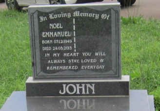 JOHN Noel Emmanuel 1949-2015