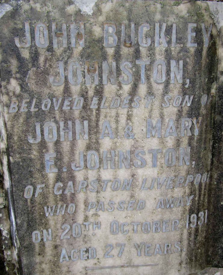 JOHNSTON John Buckley -1931