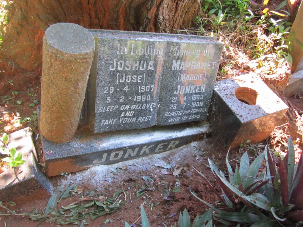 JONKER Joshua 1907-1980 &amp; Margaret 1903-1988