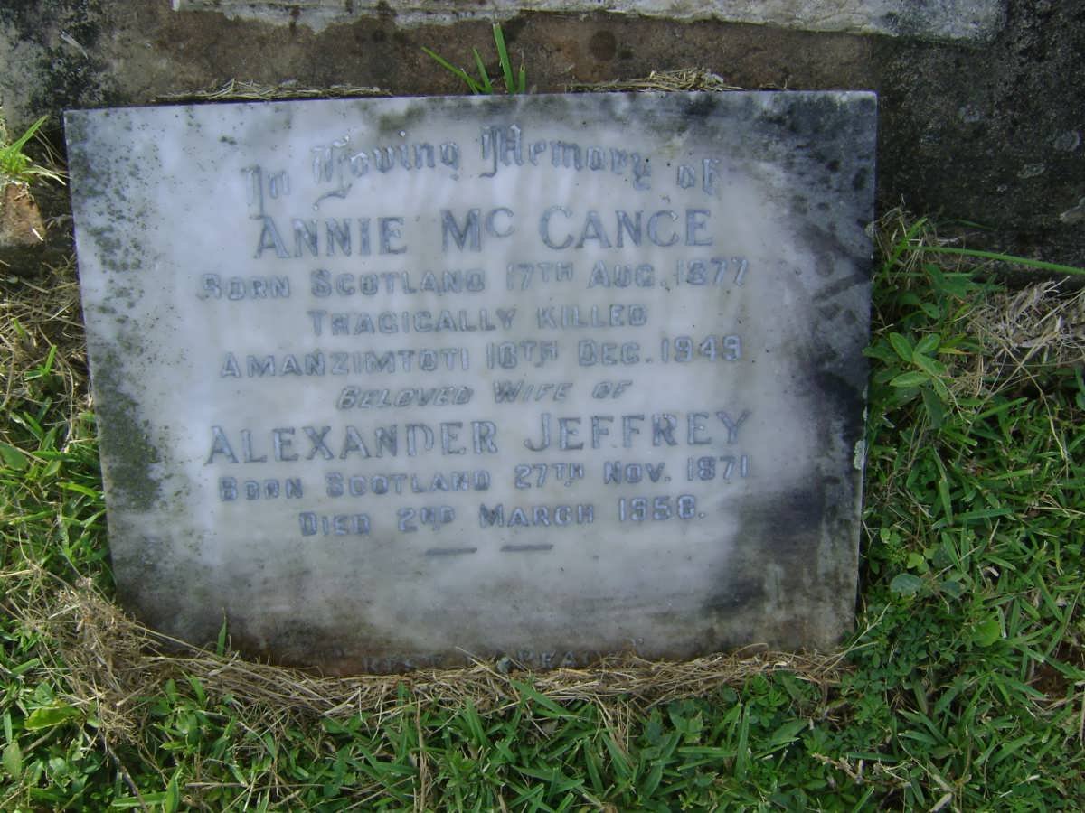 JEFFREY Alexander 1871-1958 &amp; Annie MC CANCE -1877-1949