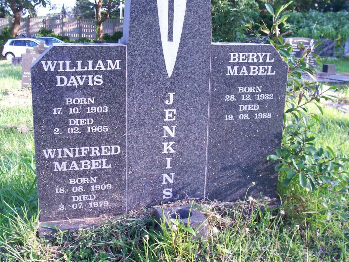 JENKINS William Davis 1903-1965 &amp; Winifred Mabel 1909-1979 :: JENKINS Beryl Mabel 1932-1988